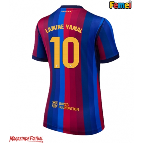 Barcelona Lamine Yamal #10 Tricou Fotbal Replică 2026-27 Femei Acasa Barcelona Lamine Yamal #10 Tricou Fotbal Replică 2026-27 Femei Acasa